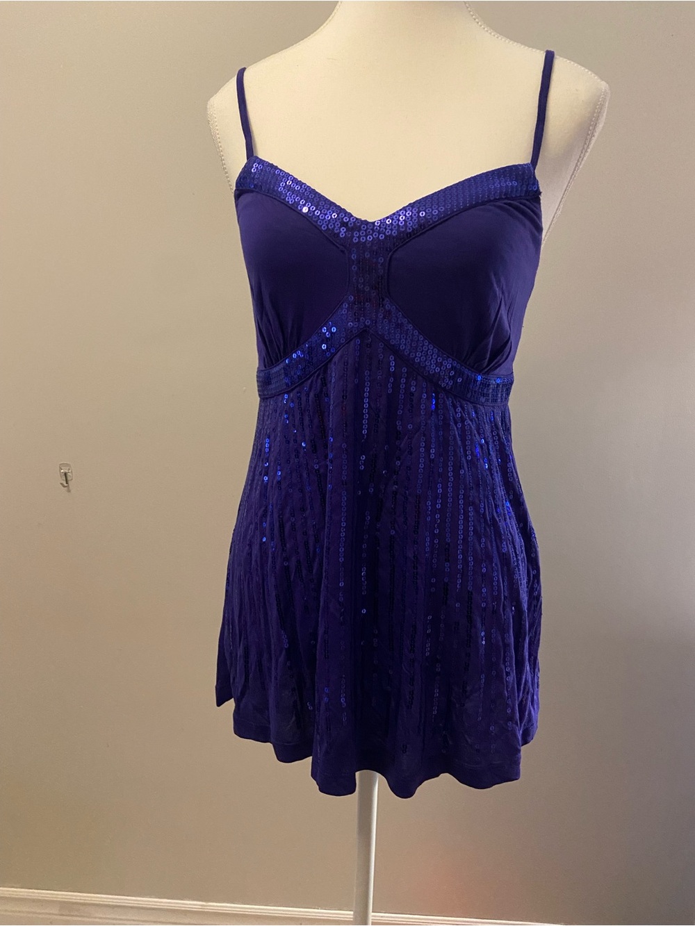 Royal Blue Sequin Cami Dress